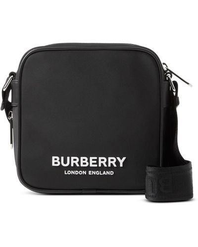 Burberry Econyl® ロゴ ショルダーバッグ - ブラック