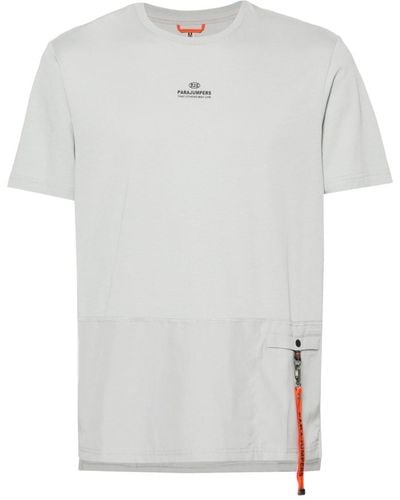 Parajumpers T-shirt Clint à design à empiècements - Blanc