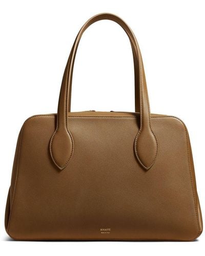 Khaite Medium Maeve Leather Tote Bag - Brown