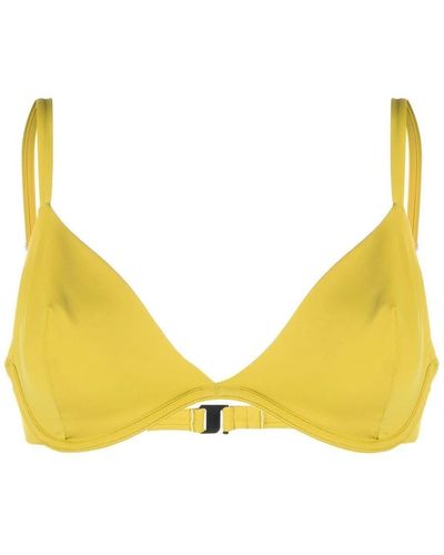 Form and Fold Triangle-cup Bikini Top - Yellow