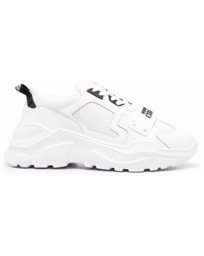 Versace Panelled Chunky Trainers - White