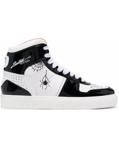 Philipp Plein Leather High-top Trainers - White