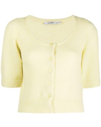 Gestuz Button-up Knitted Cardigan - Natural
