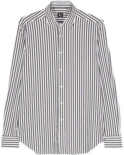 Xacus Striped Longsleeved Shirt - White