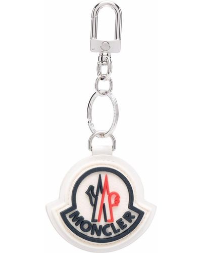 Moncler Schlüsselanhänger mit Logo - Weiß
