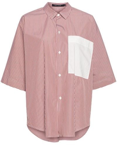 Sofie D'Hoore Patch-pocket Striped Shirt - Pink