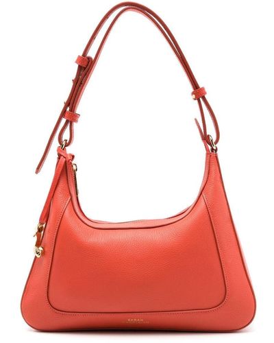 Sarah Chofakian Meghan Top-zip Fastening Shoulder Bag - Red