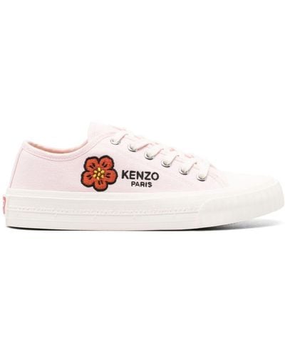 KENZO Boke Flower-embroidered Sneakers - White