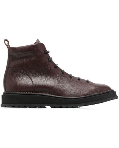 Buttero Lace-up Ankle Boots - Brown