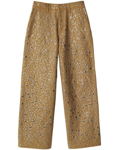 Burberry Pantaloni con decorazione - Neutro