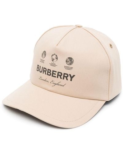 Burberry Baseballkappe mit Logo-Print - Natur