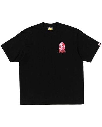 A Bathing Ape T-shirt en coton à logo imprimé - Noir