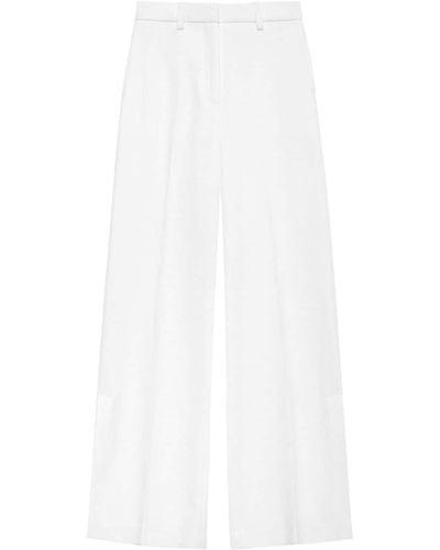 Anine Bing Lyra Pressed-crease Tailored Pants - White