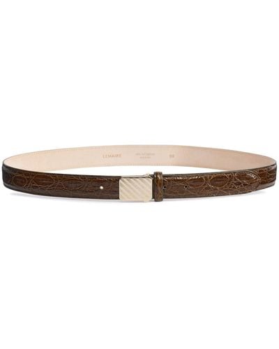 Lemaire Sliding-buckle Leather Belt - Natural