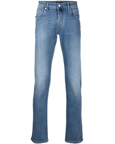 Incotex Stonewashed Straight-leg Jeans - Blue