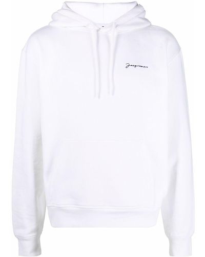 Jacquemus Embroidered Logo Hoody - White