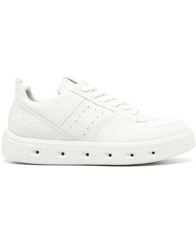 Ecco Street Leather Trainers - White