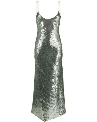 Galvan London Maxi-jurk Verfraaid Met Pailletten - Groen