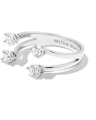 Delfina Delettrez 18kt White Gold Dots Diamond Ring