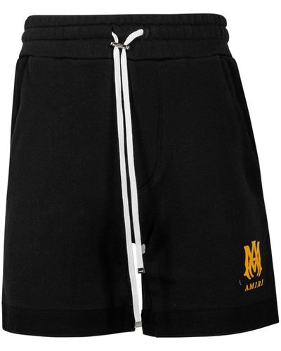 Amiri Short en coton à motif monogrammé - Noir