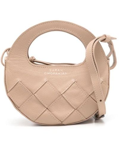 Sarah Chofakian Martha Logo-print Leather Bag - Pink