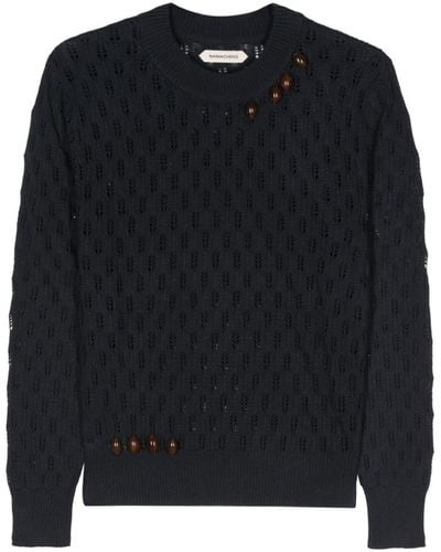 NAMACHEKO Nissan Cut-out Knitted Sweater - Black