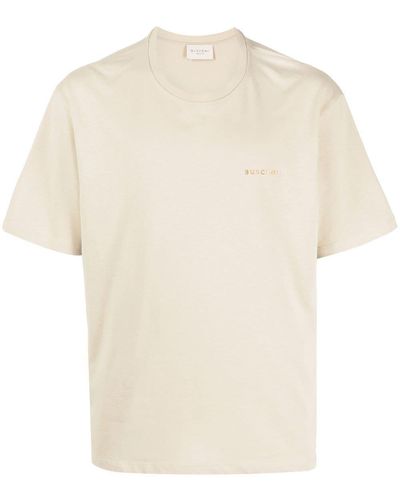 Buscemi Metal-logo Cotton T-shirt - White