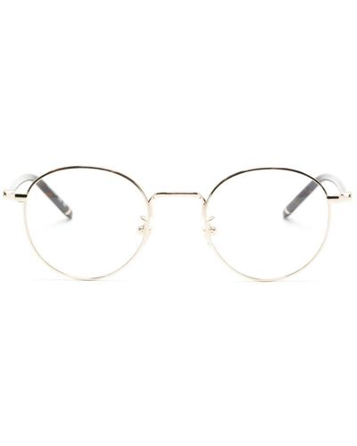 Montblanc ラウンド眼鏡フレーム - メタリック
