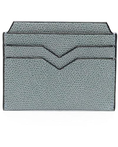 Valextra Leather Cardholder - Grey