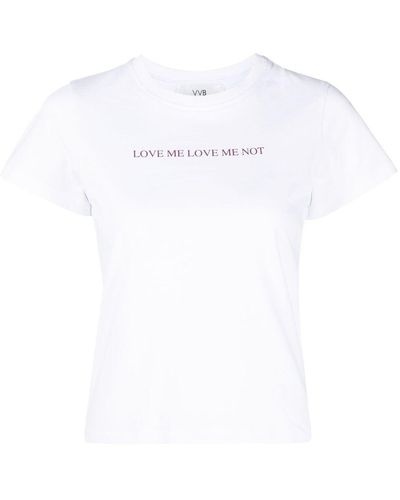 Victoria Beckham Slogan-print Cotton T-shirt - White
