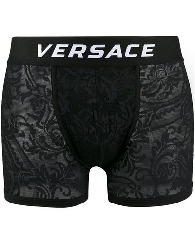 Versace Boxershorts mit Spitze - Schwarz