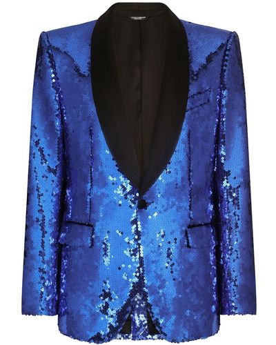 Dolce & Gabbana Sequin-embellished Suit - Blue