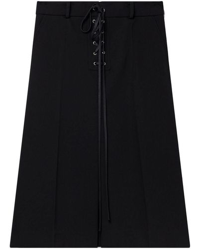 Stella McCartney A-line Wool Midi Skirt - Black