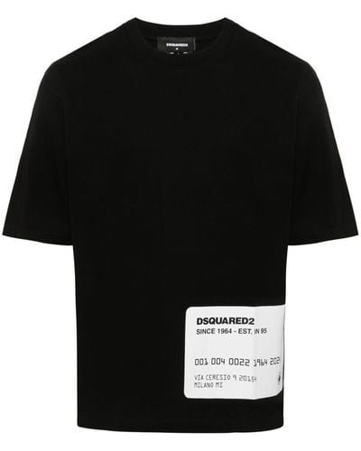DSquared² T-shirt Met Logoprint - Zwart