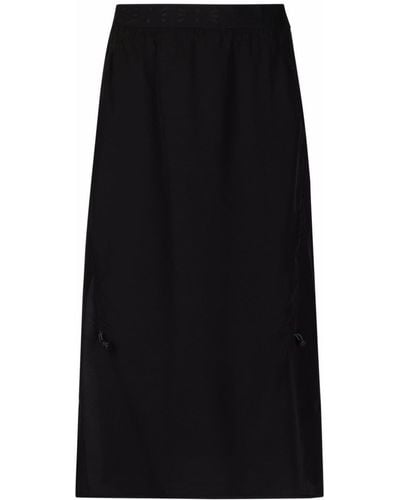 McQ Shift Silk Midi Skirt - Black
