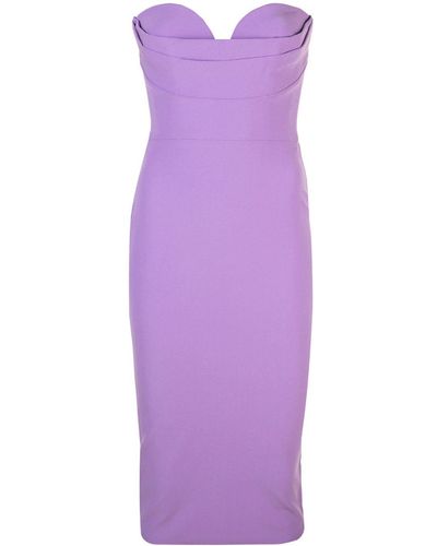 Alex Perry Bustier Dress - Purple