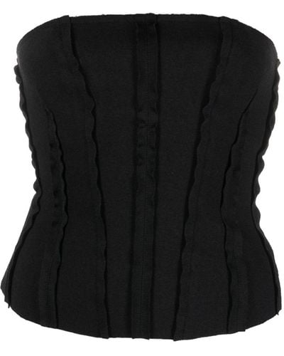 Eckhaus Latta Top in stile corsetto - Nero