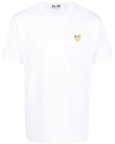 COMME DES GARÇONS PLAY T-shirt In Cotone Con Logo - Bianco