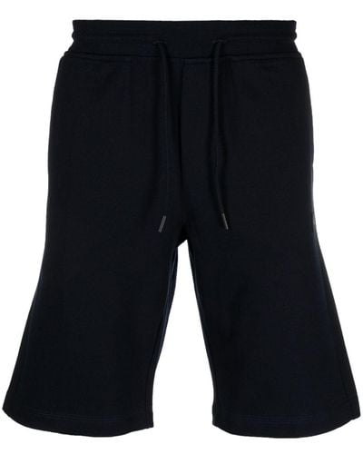 Paul & Shark Logo-patch Organic-cotton Track Shorts - Black