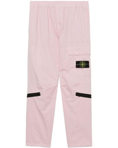 Stone Island Compass-badge Track Trousers - Pink