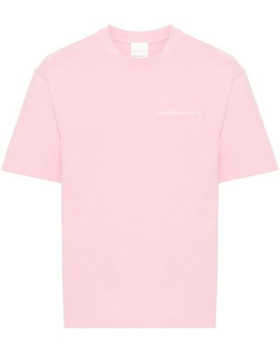 Stockholm Surfboard Club Embroidered-logo Cotton T-shirt - Pink