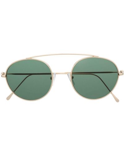 Eleventy Round Frame Sunglasses - Green