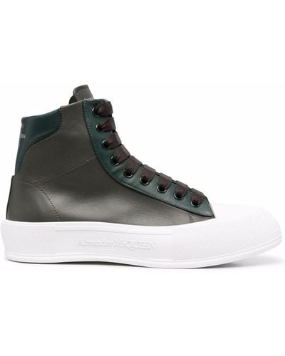 Alexander McQueen High Skate Lace-up Boots - Green