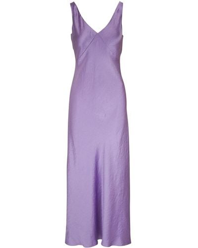 Vince Satin Maxi Dress - Purple