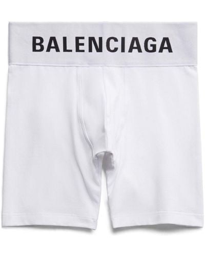 Balenciaga Bóxeres con logo en la cinturilla - Blanco