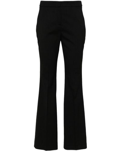 Lardini Pressed-crease Flared Trousers - Black