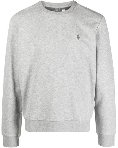 Polo Ralph Lauren Logo-embroidered Crew-neck Sweatshirt - Grey