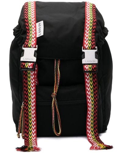Lanvin Nylon Backpack With Curb Ribbons - Black