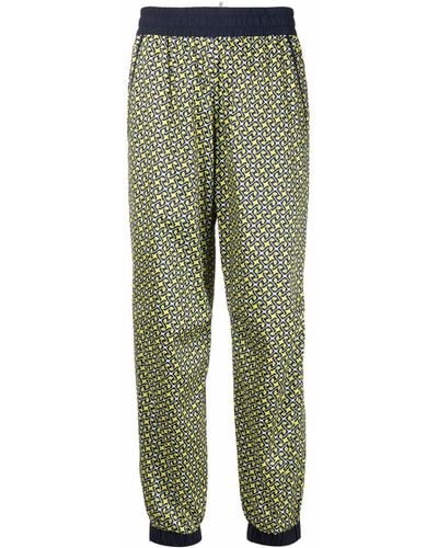 3 MONCLER GRENOBLE Pantalones de chándal con estampado Lemon - Verde