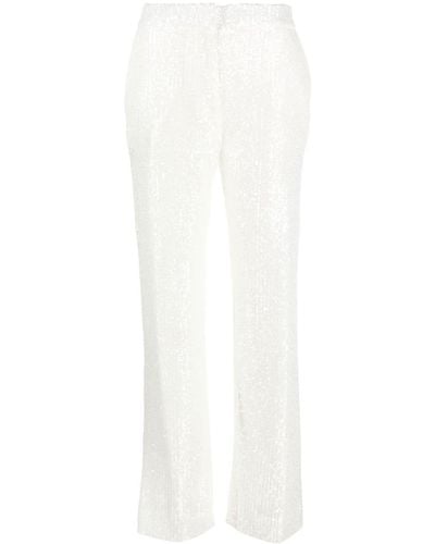 Claudie Pierlot Sequin-embellished Flared Pants - White